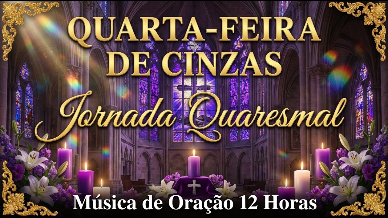 Quarta-feira de Cinzas 2026 - 12 Horas Música de Oração Pacífica | Início da Quaresma