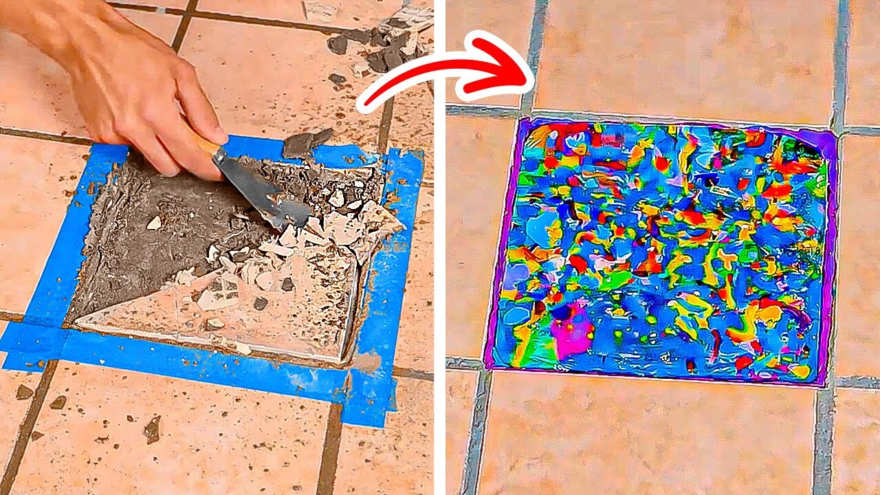 Reparo f&aacute;cil de azulejos quebrados com material ecologicamente correto