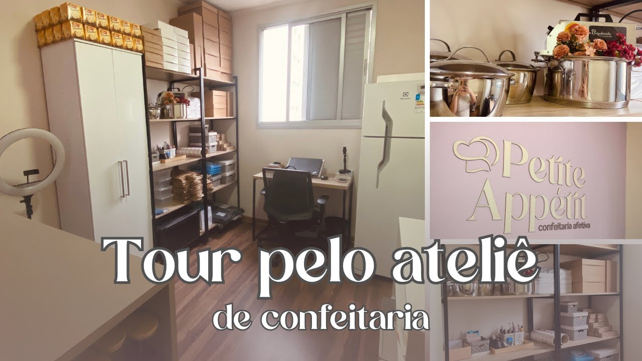 TOUR PELO MEU ATELIÊ DE CONFEITARIA | Mostrei todos os detalhes!