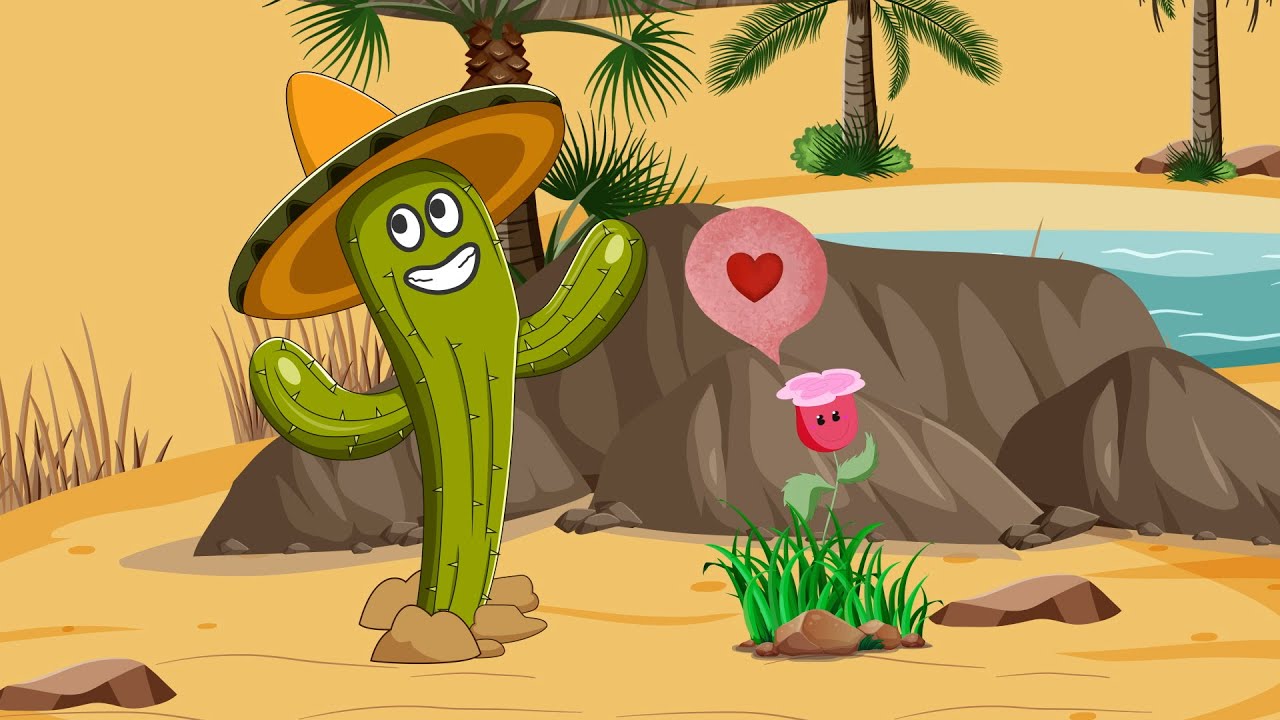 La amable historia del cactus y la bonita rosa | Cuentos morales para niños |