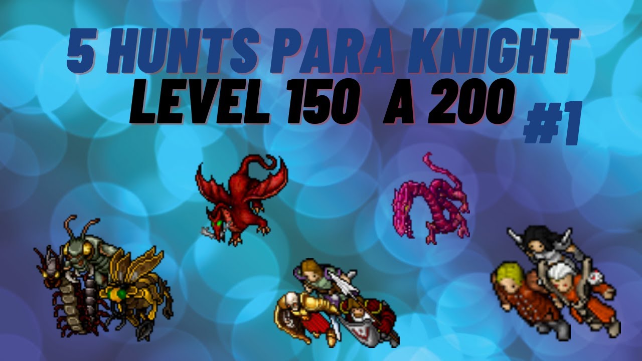 5 Hunts para knight level 150 a 200 pt. 1