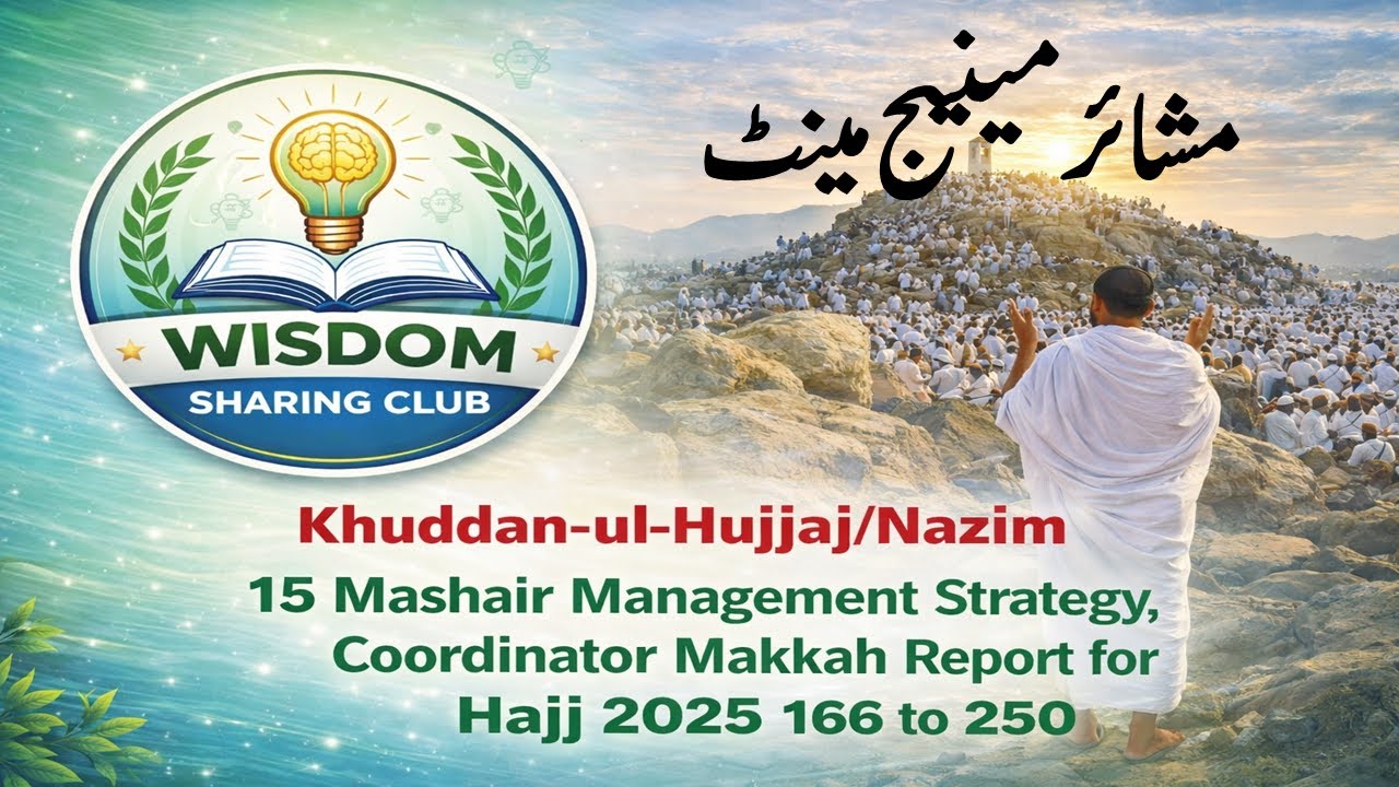15 Mashair Management Strategy, Coordinator Makkah Report for Hajj 2025  166 to 250