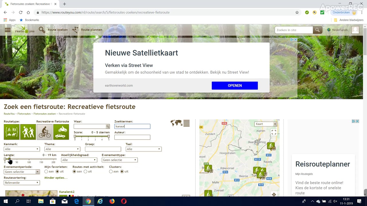 Vaardigheid 2: Wandelen en fietsen met GPS op smartphone.