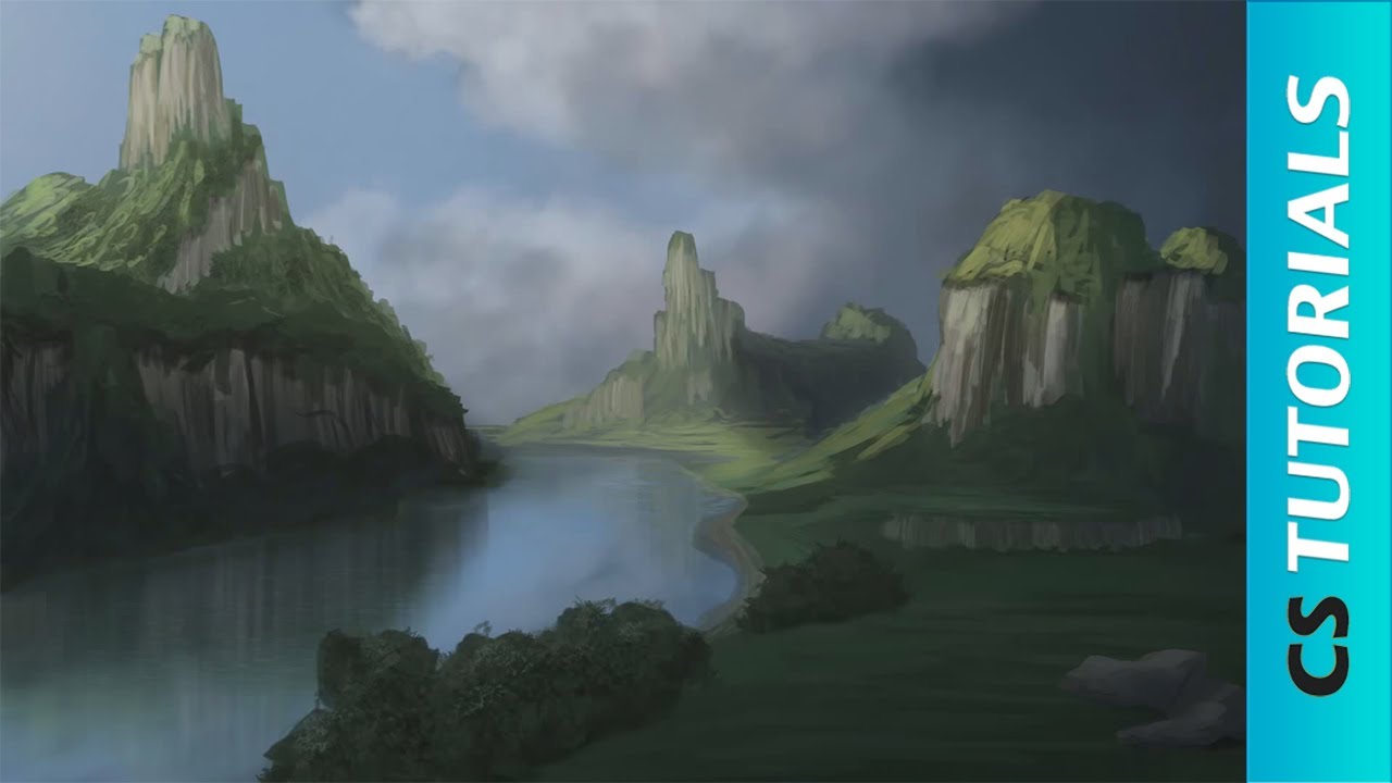 Digital Landscape Walkthrought - Speed Painting Tutorial (#Photoshop) | CreativeStation