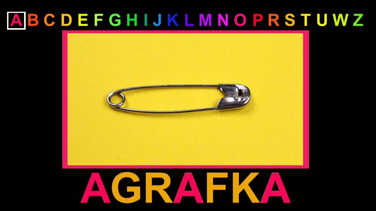 ALFABET - Litera A - film edukacyjny z obrazkami dla dzieci po polsku. Nauka czytania. AbcZabawa