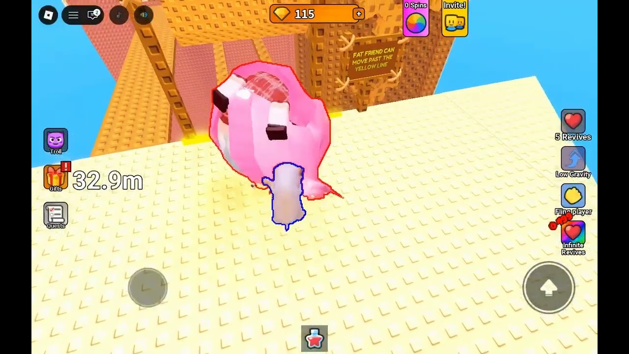 Playing two player obbies with my friend!