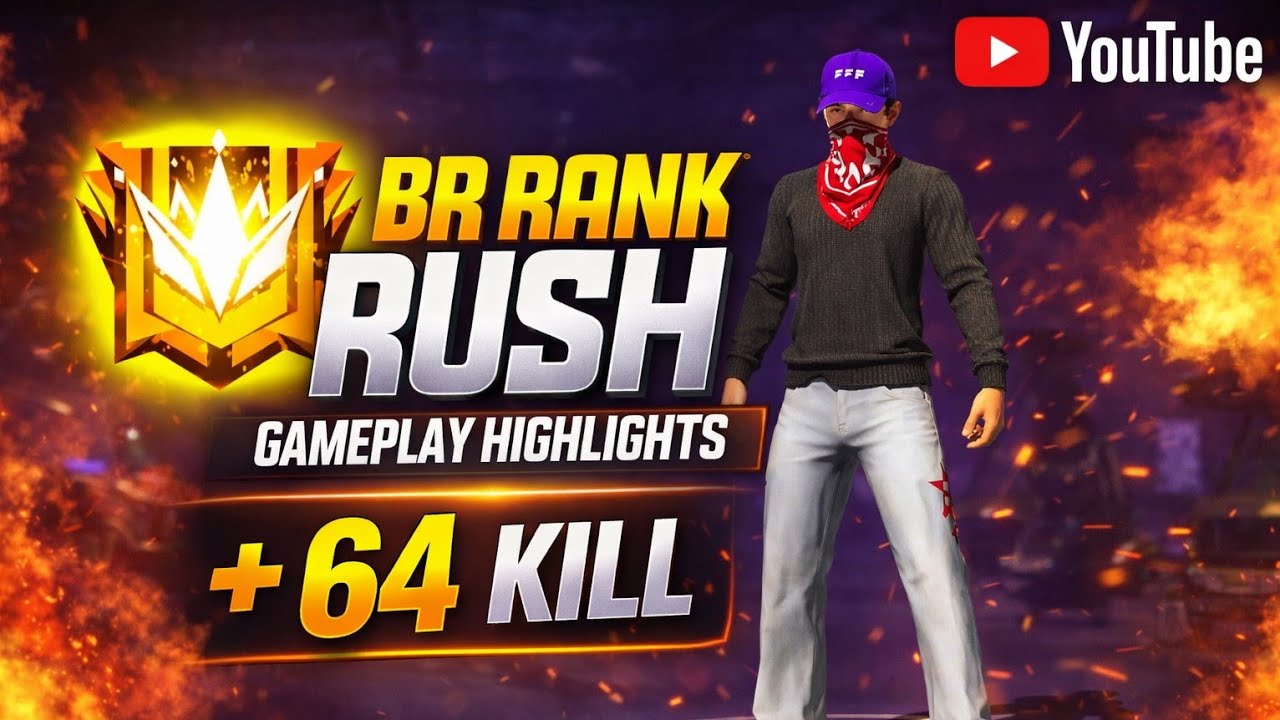 Br Rank (Highlights) Squad Game 64+ kill😱#pikunff #freefire 