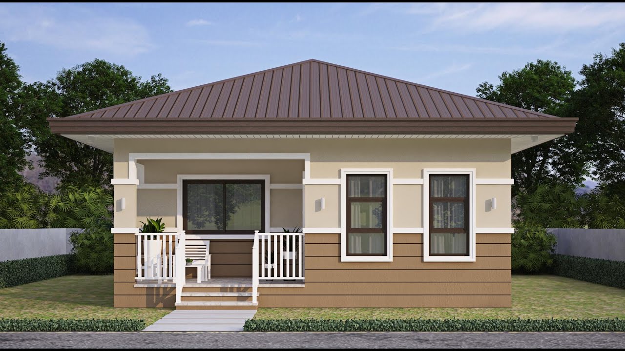 BUNGALOW HOUSE DESIGN - 2 BEDROOMS 8X10 (80 SQM. / 861 SQFT.)