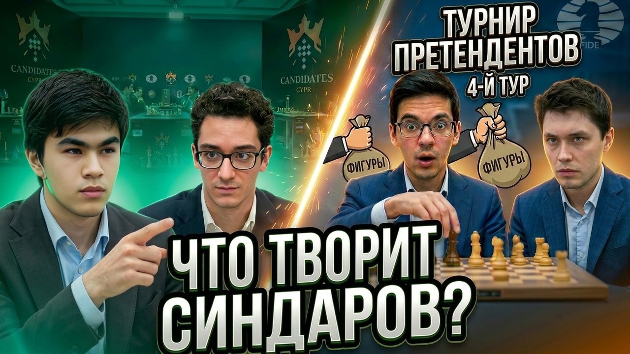 4-й Тур Турнира Претендентов! Что Творит Синдаров!? Гири Ворует Фигуры!