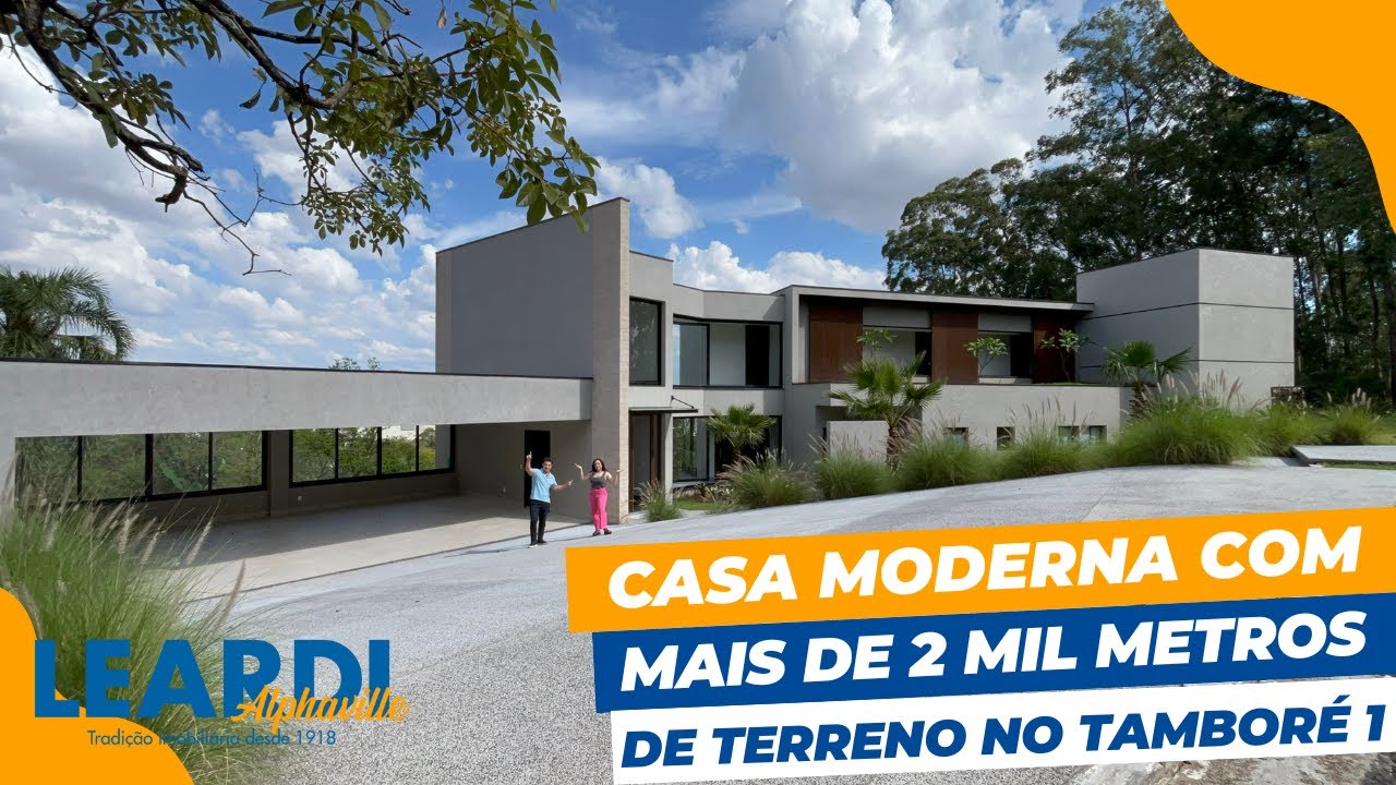CASA MODERNA COM MAIS DE 2 MIL METROS DE TERRENO NO TAMBORÉ 1