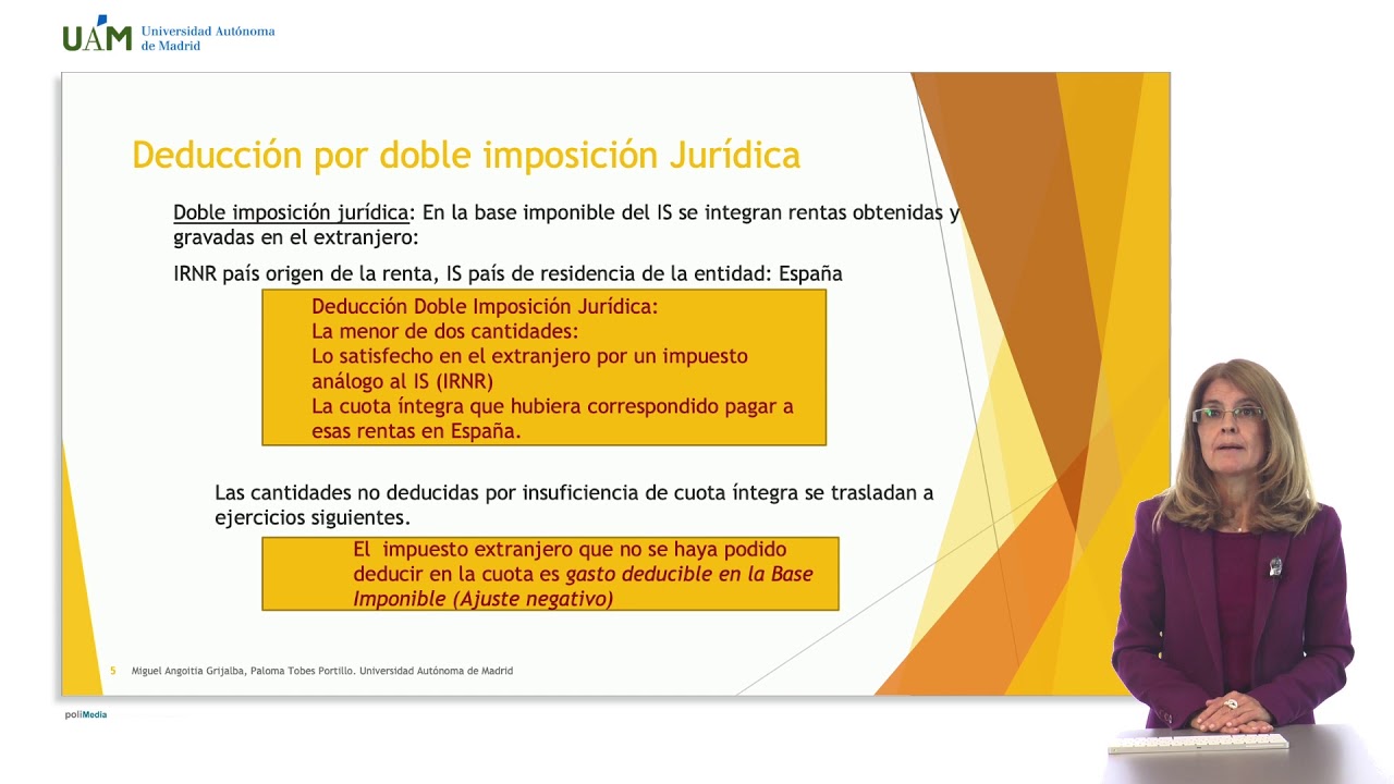 Paloma Tobes Impuesto Soc: compensación de bases y Deducciones doble imposición internacional