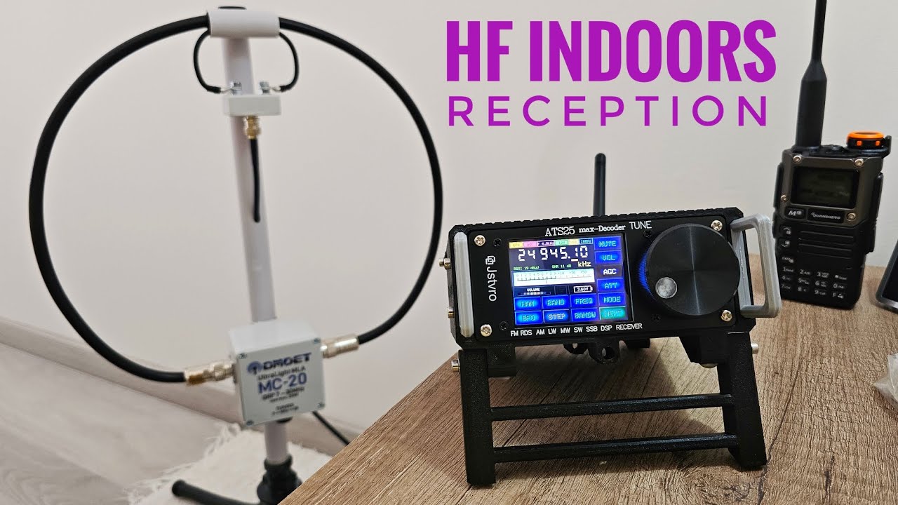 HF INDOORS RECEPTION - ATS25 max-Decoder & Mini MC-20 Magloop Antenna