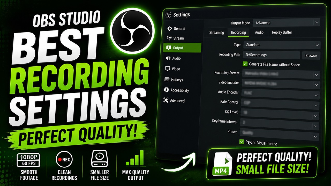 OBS Studio Best Recording Settings in 2026