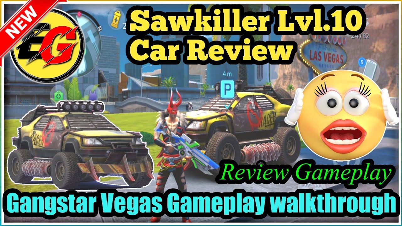 GANGSTAR VEGAS : UPGRADE SAWKILLER LVL 10 I MULTIPLE JUMPING  CAR I