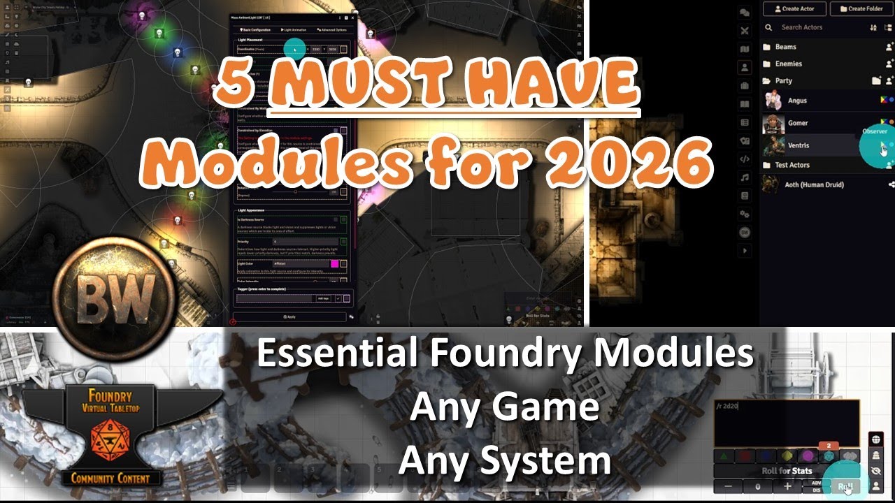 Топ-5 ОБЯЗАТЕЛЬНЫХ модулей FoundryVTT на 2026 год