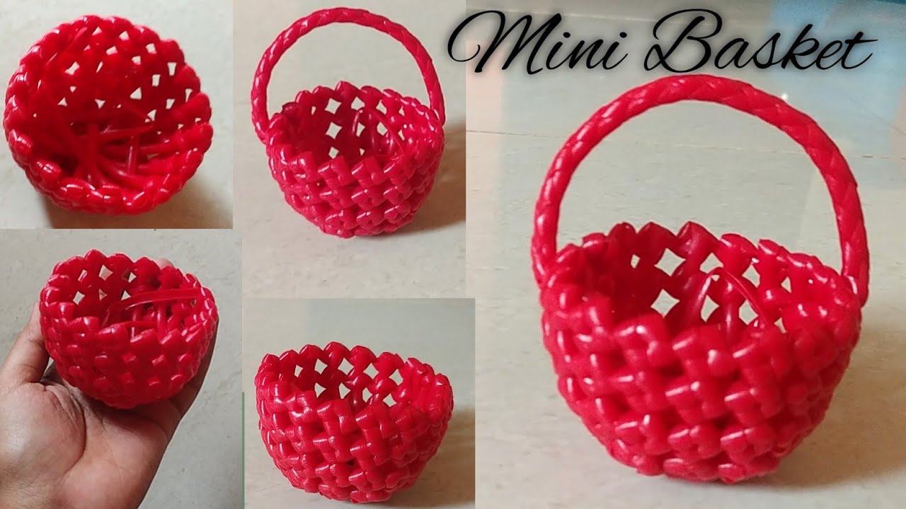 Mini Plastic Wire Basket / Mini Pooja Basket Making At Home