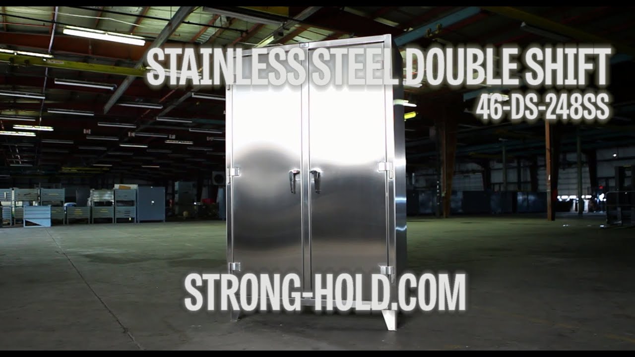 Strong Hold Products Industrial Storage Stainless Steel Cabinet Double Shift (46-DS-248SS)
