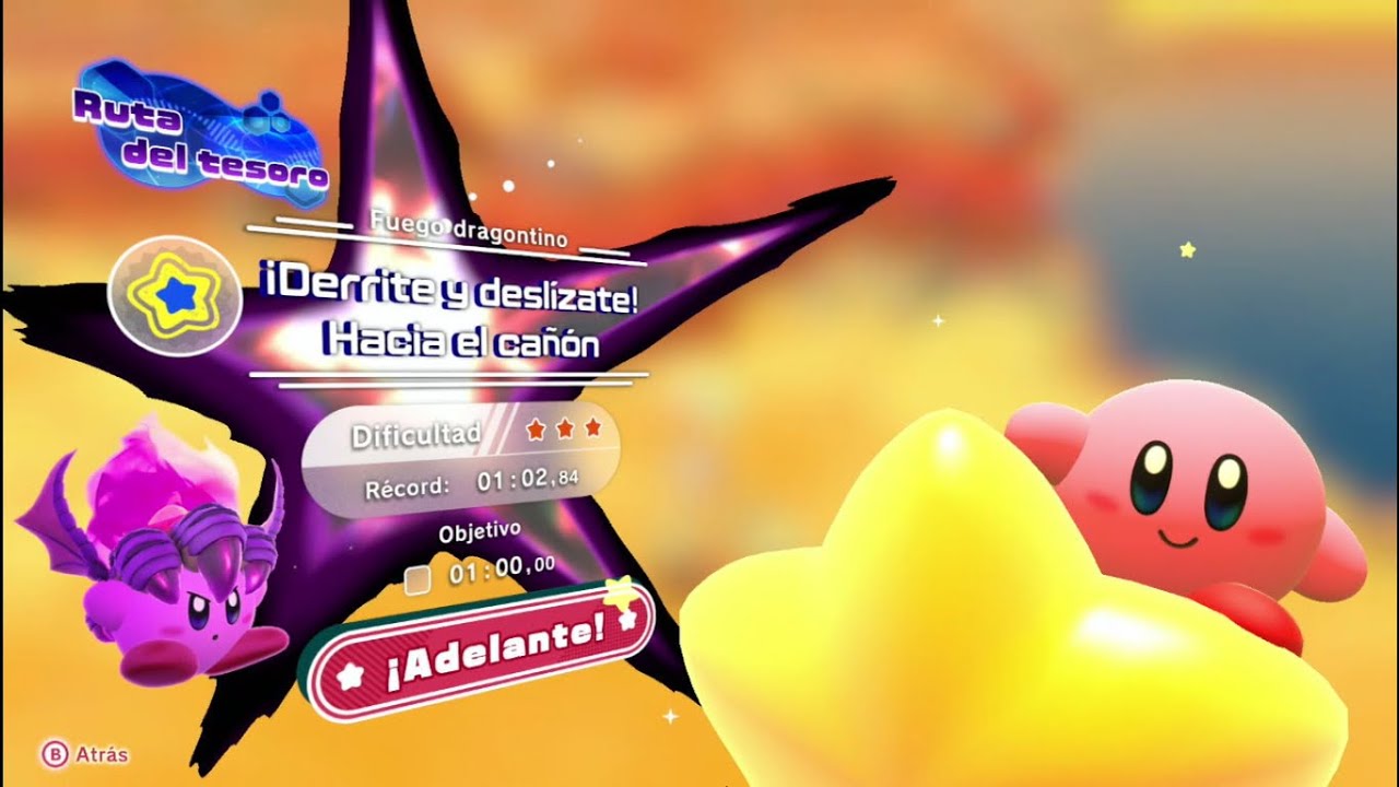 Kirby y la tierra olvidada (Espa&ntilde;ol) de Nintendo Switch. Ruta Fuego dragontino (1 jugador)