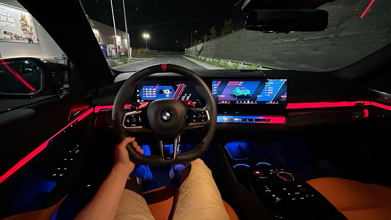 Driving BMW M5 2025 at Night - No Comment!
