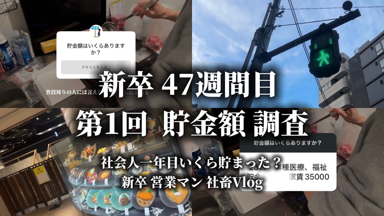 【新卒】25卒 社会人 47週間目 第1回 視聴者さん 貯金額調査 社会人一年目でいくら貯まりましたか？