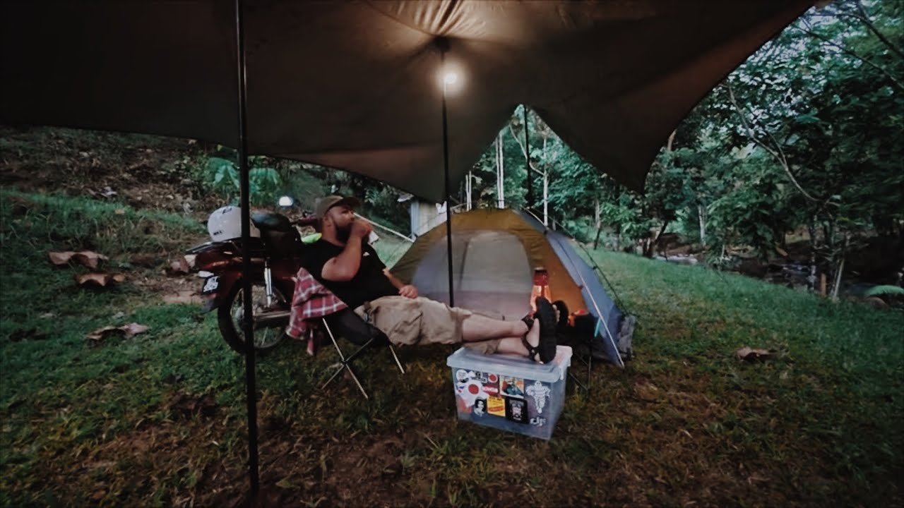 Solo Camping Tepi Sungai Selama | Masak Simple & Pasang Bubu Ikan