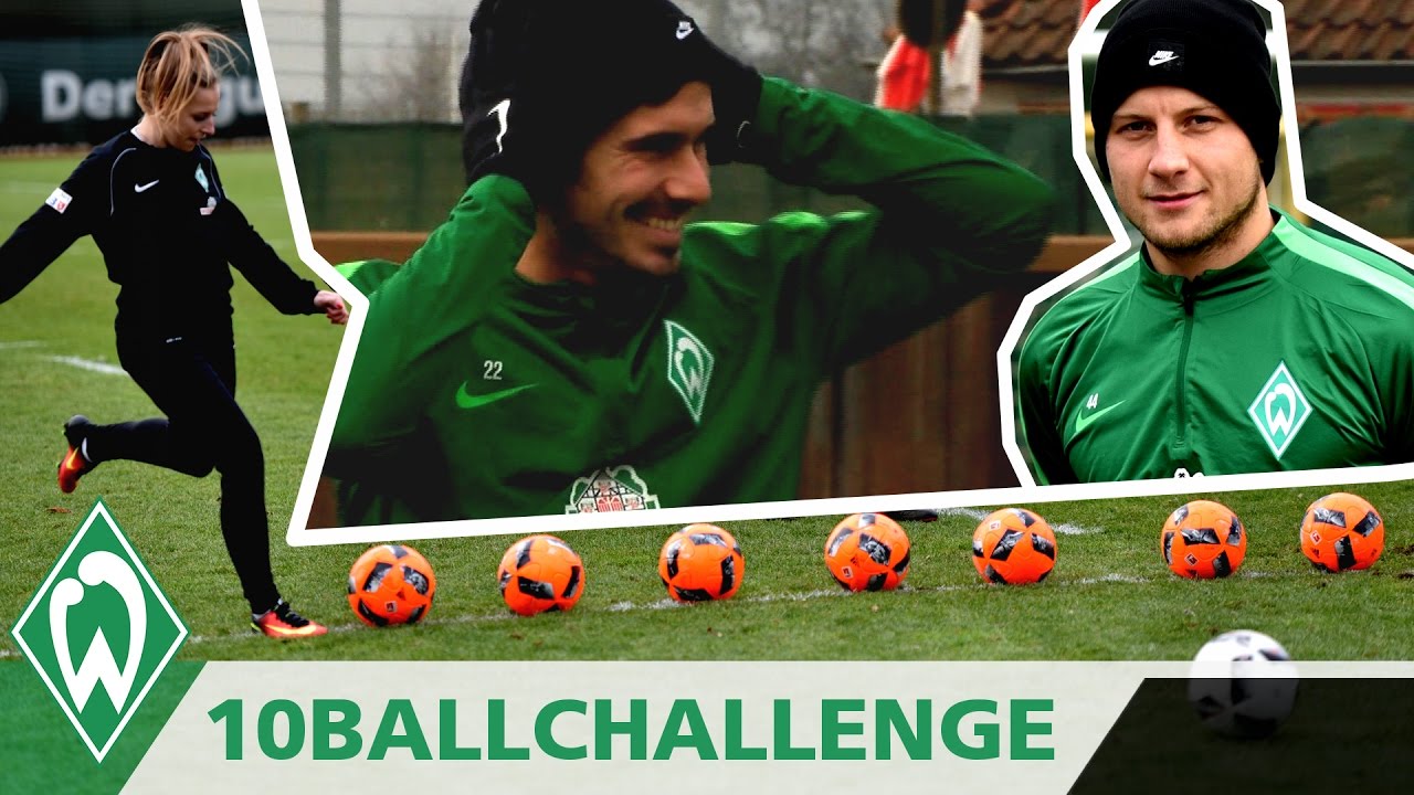 ⚽🏆 10 BALL CHALLENGE mit Fin Bartels & Philipp Bargfrede | SV Werder Bremen