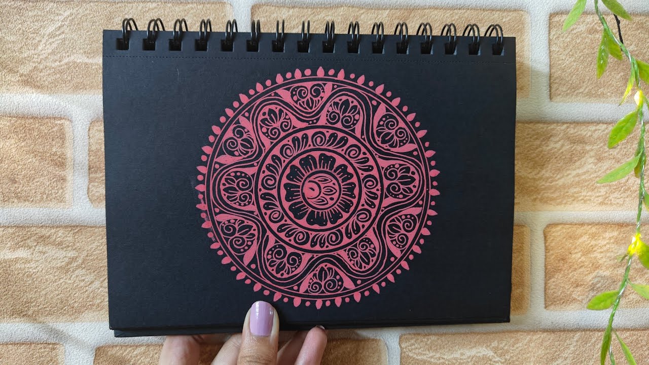 Bold Mandala Art on Black Paper | Simple Yet Striking Design for Beginners #blackpaper #mandalaart 