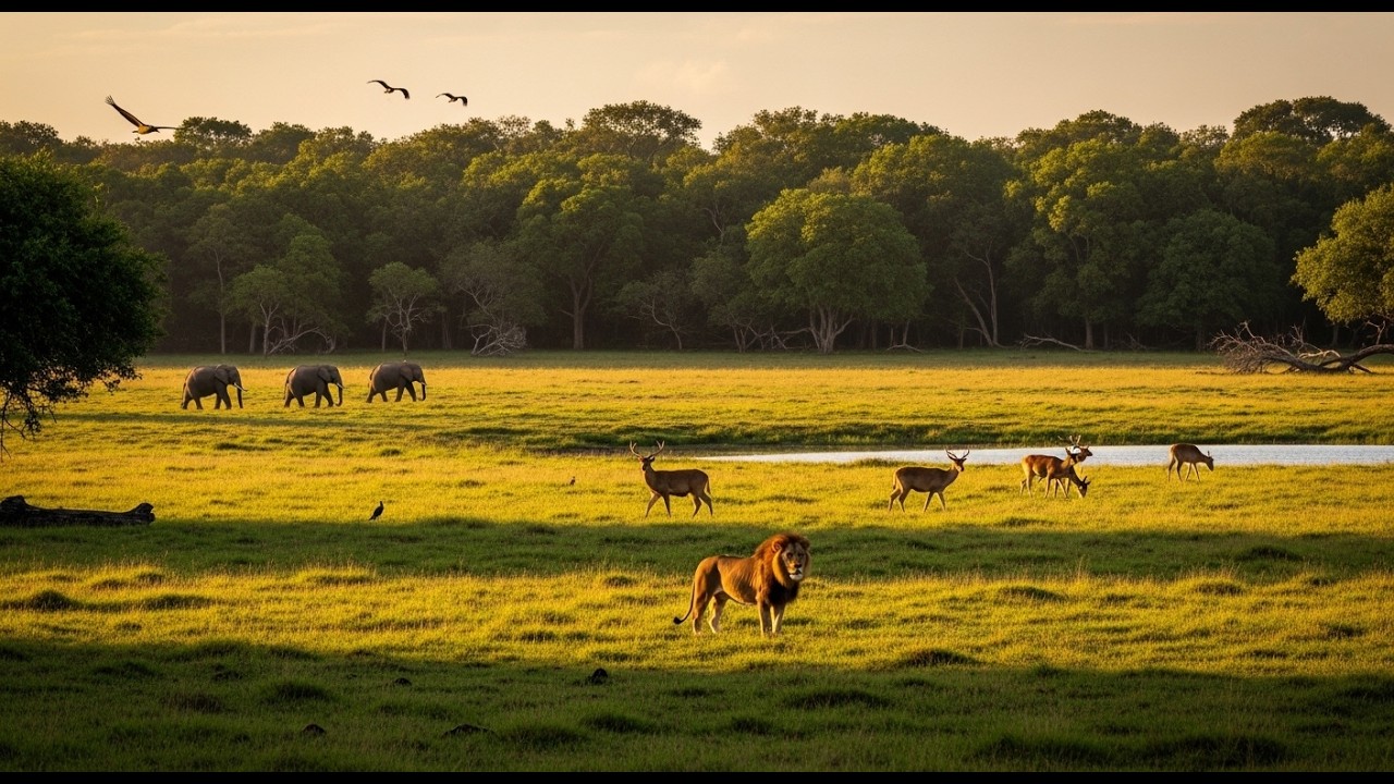 Wildlife in Dense Jungle | Lions, Deer & Elephants 4K#wildlife