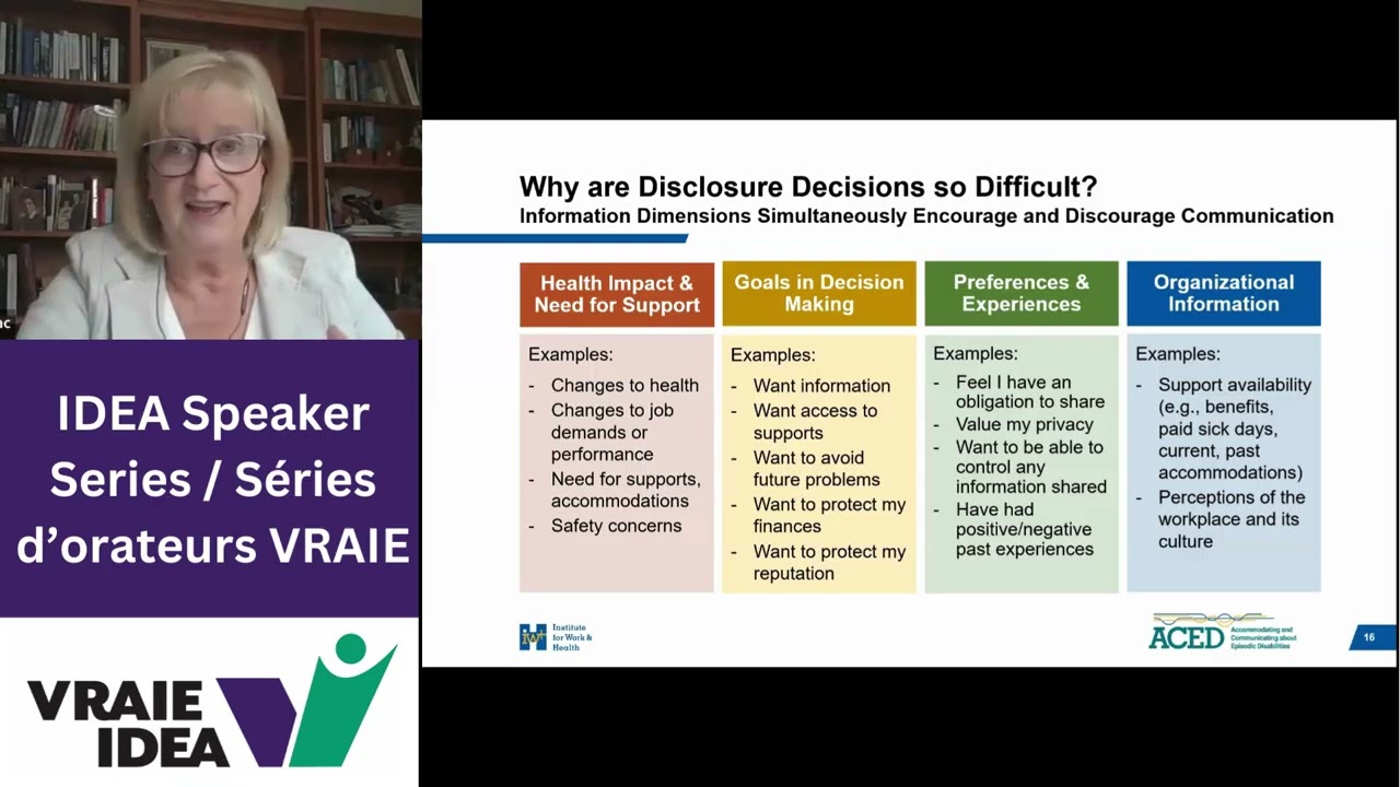 IDEA Speaker Series: Supporting workers with disabilities and their workplaces