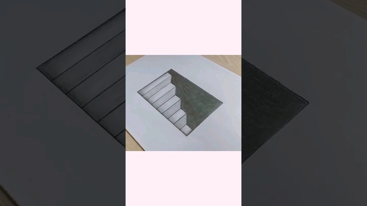 3D Stairs Drawing #shorts #stairs #staircase