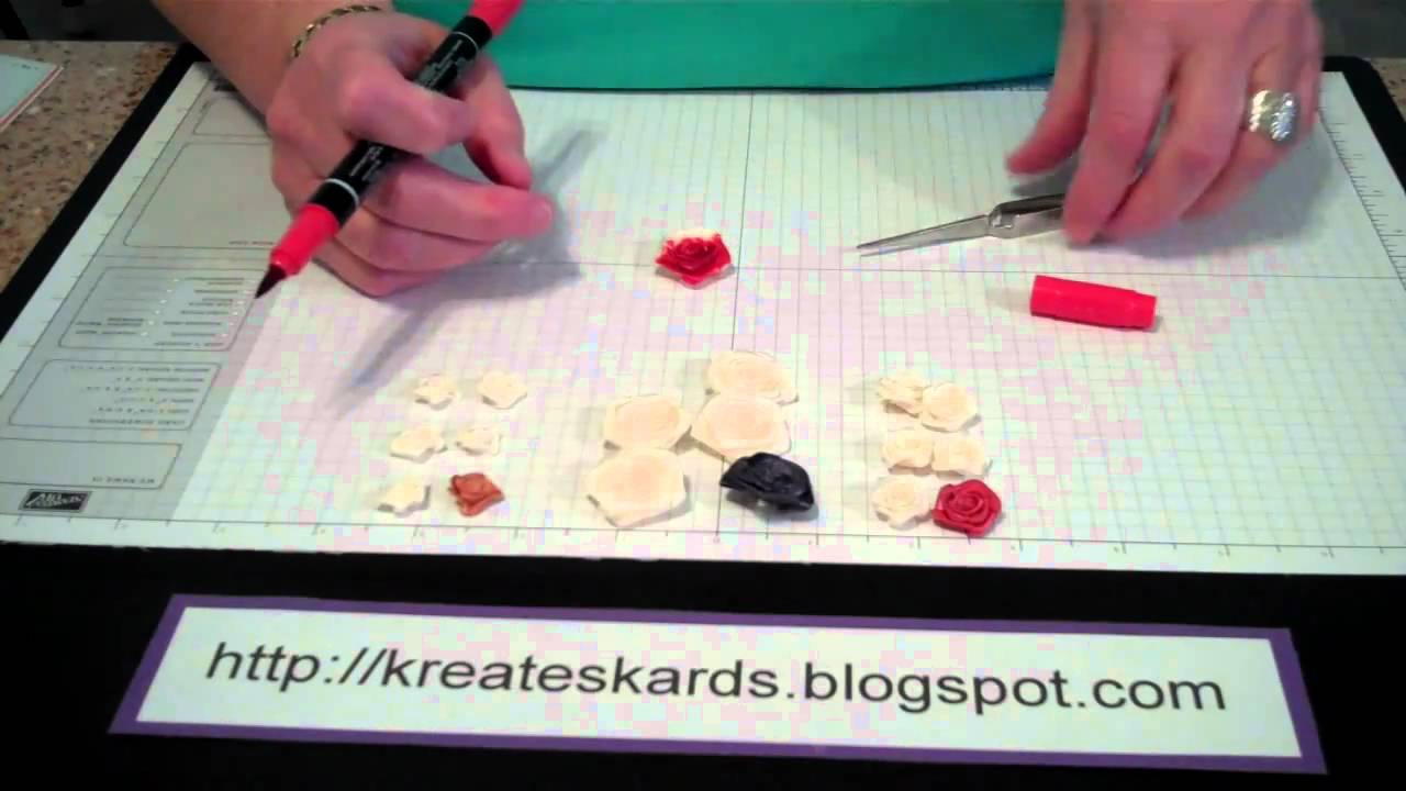 Changing the Color of Stampin' Up! Rosettes - KreatesKards Tutorial
