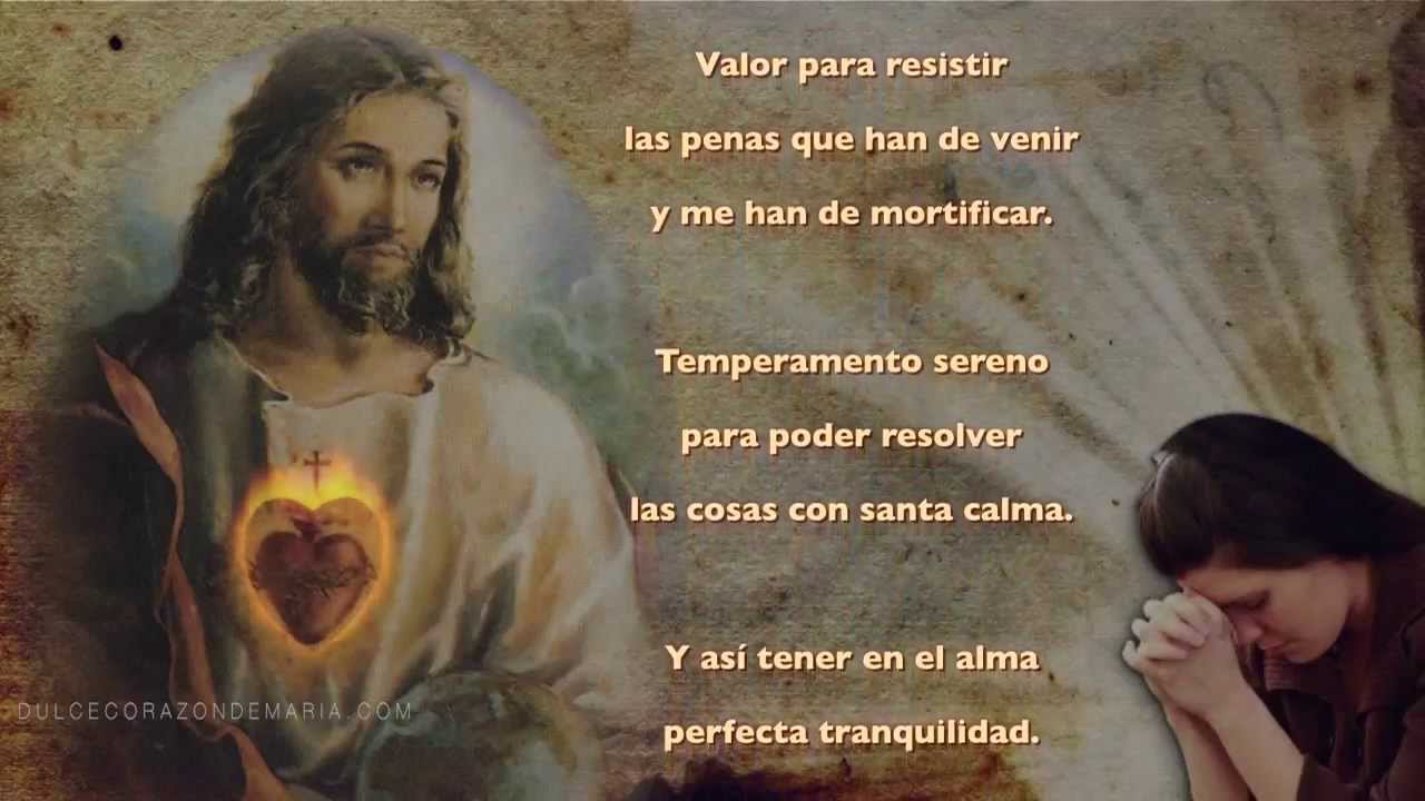 Oración al Sagrado Corazón de Jesús ♡