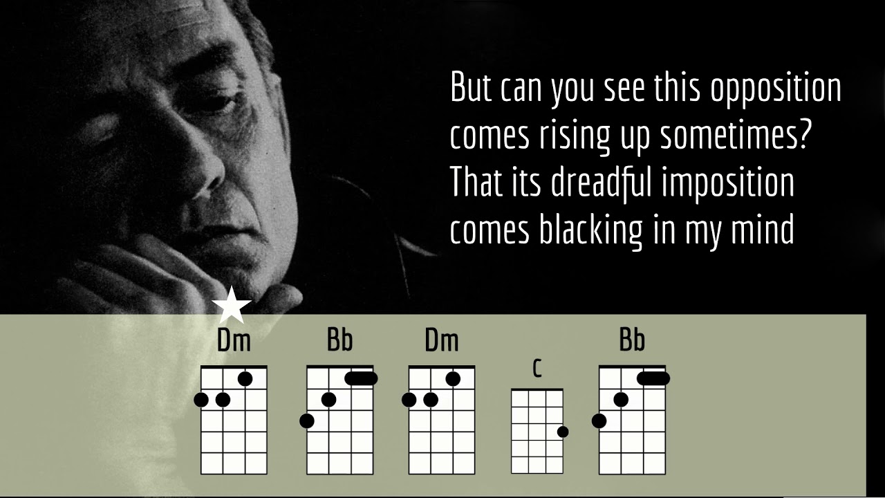 I SEE A DARKNESS - JOHNNY CASH - UKULELE PLAY ALONG