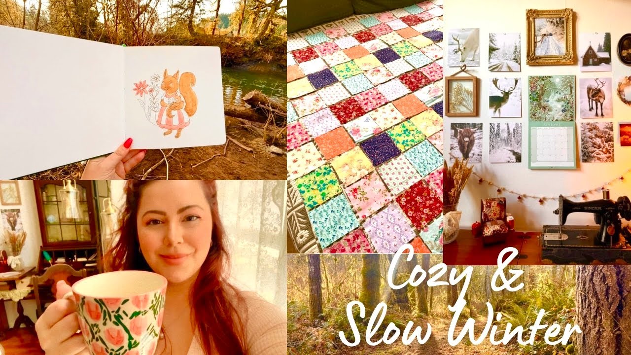 Cozy Slow Winter, Finding Beauty in Dark Days, Tea, Fishing, Quilting 