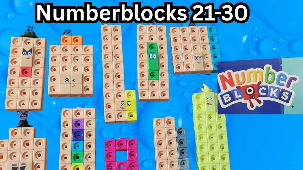 Давайте соберем кубики Numberblocks от 21 до 30 MathLink: распаковка, открытие и сборка — обучающ...