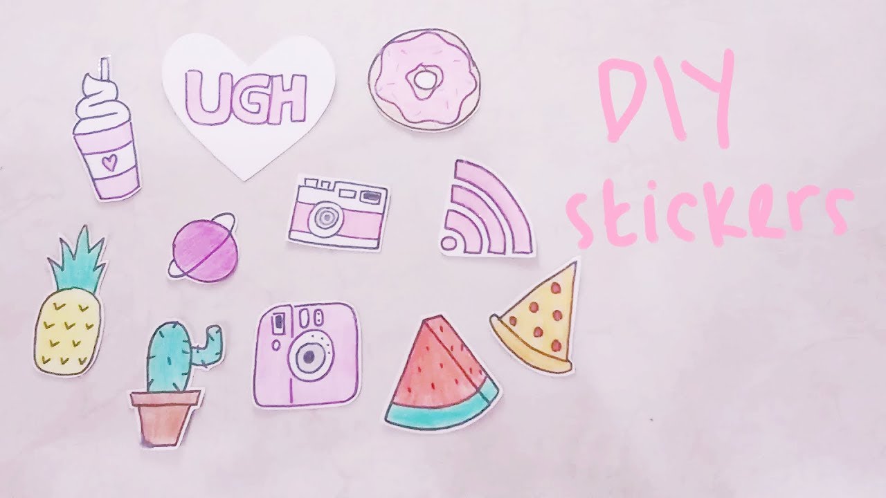 DIY Tumblr Sticker Tutorial WITHOUT Sticker Paper