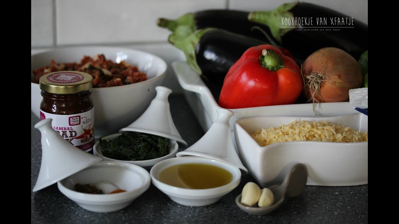 Aubergine-Gehakt ovenschotel