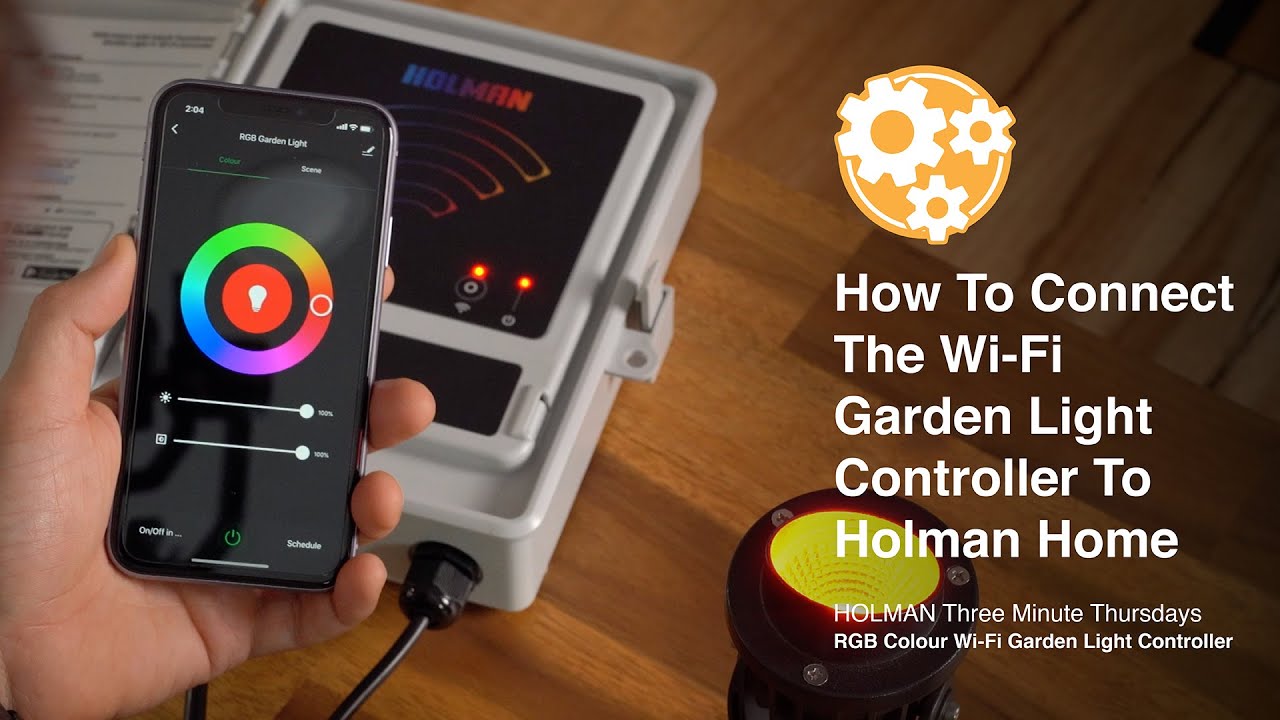 How to Connect the RGB Colour Wi-Fi Garden Light Controller to Holman Home