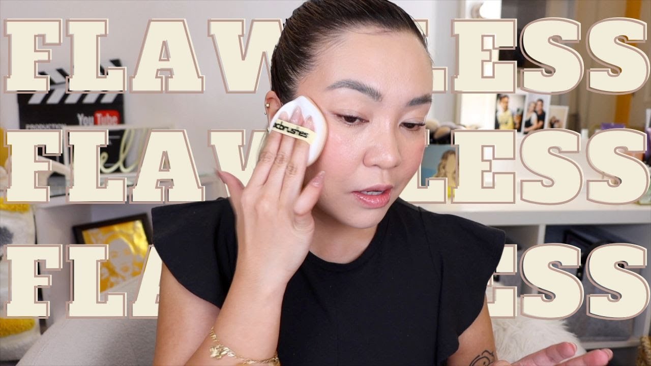 MY FLAWLESS (CUSHION) FOUNDATION ROUTINE!! NO CAKING + EASY BLENDING!!