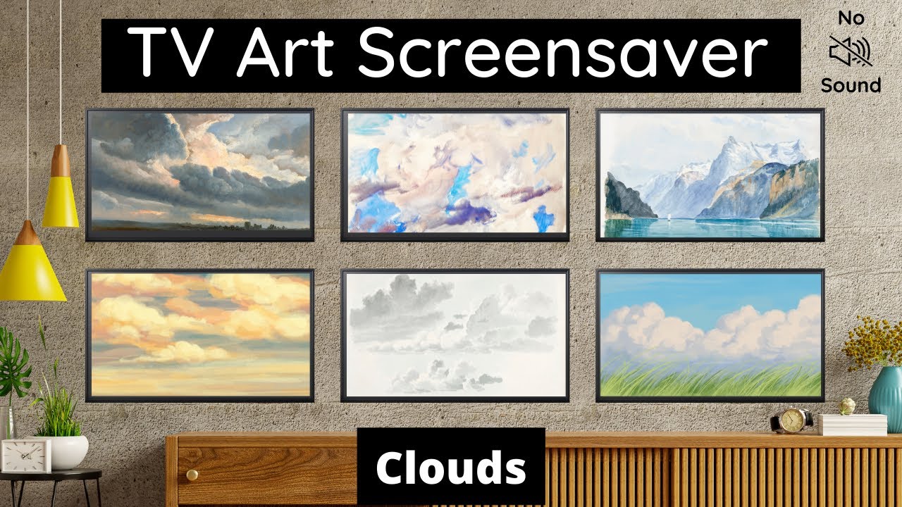 Abstract Clouds Art Screensaver | TV Art Slideshow | Turn TV Into Wall Art | 1 Hr | No Sound
