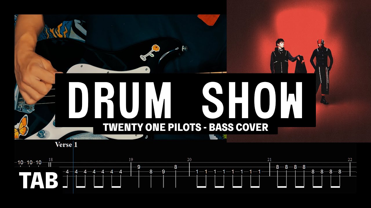 Twenty One Pilots - Drum Show  (Bass Cover + Tab) | Lesson | Cover | Tutorial
