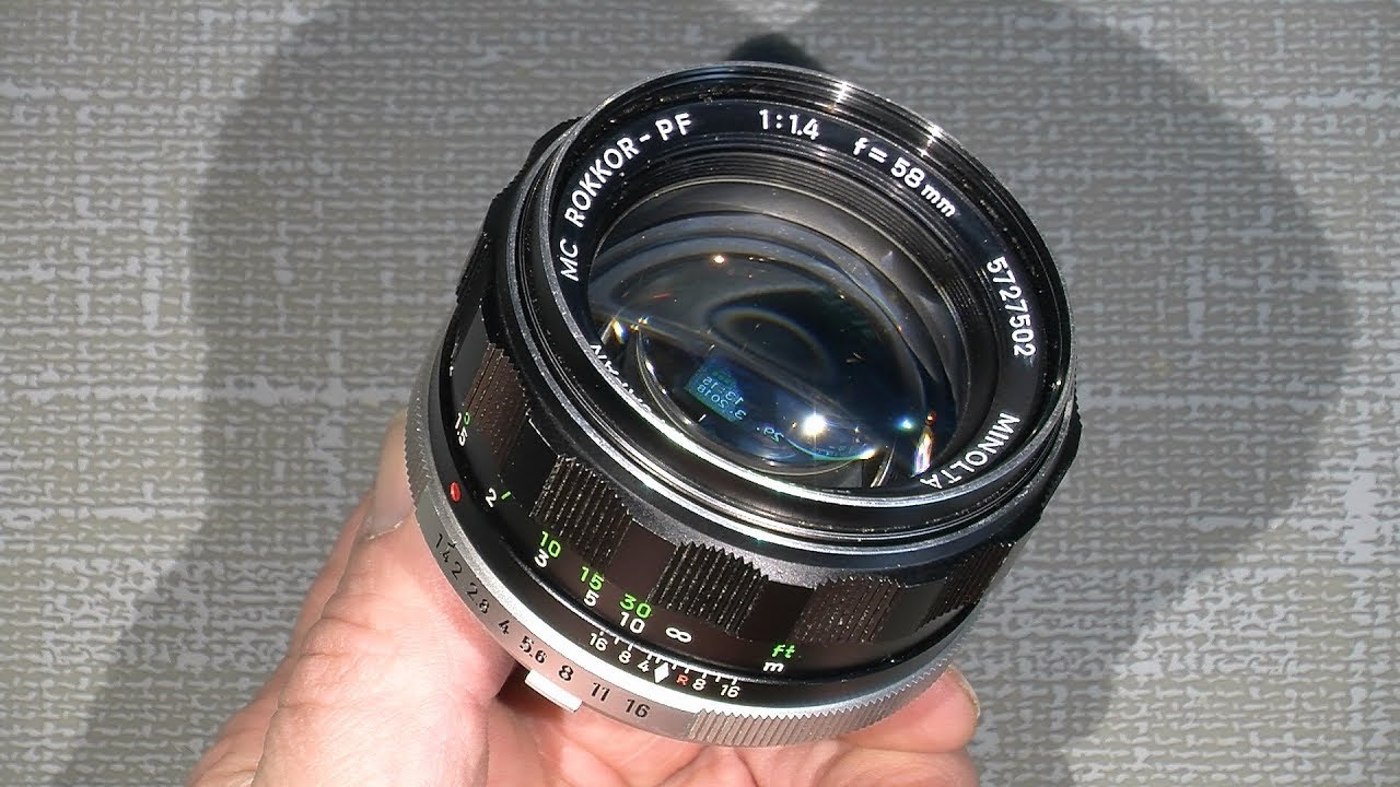 Sticky aperture blades in Minolta MC Rokkor-PF 1:1.4 f=58mm