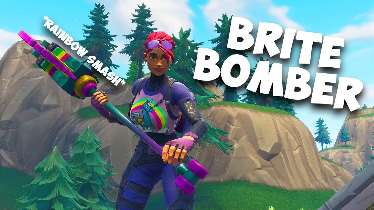 THE FULL BRITE SET! Brite Bomber, Brite Bag, Brite Gunner, and Rainbow Smash! Fortnite Battle Royale