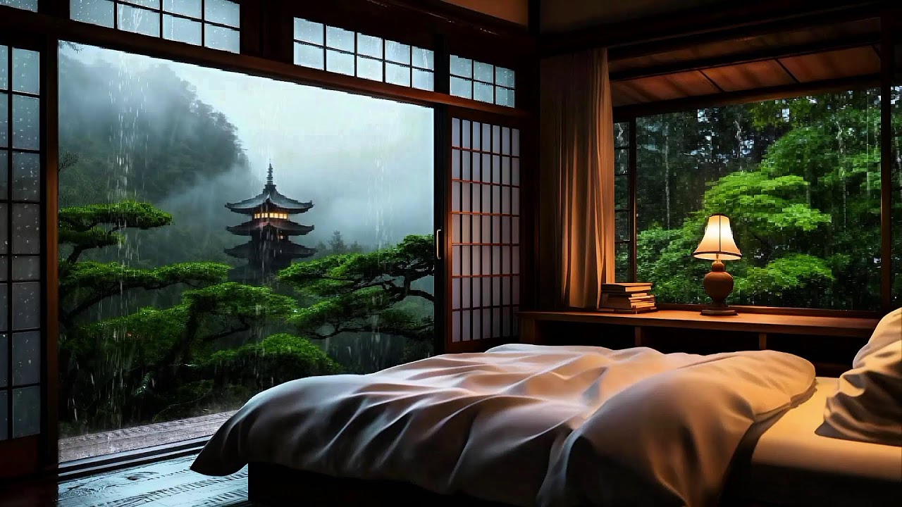 QUICK SLEEP TONIGHT - Soothing Music + Gentle Rain | Stress Relief & Deep Rest