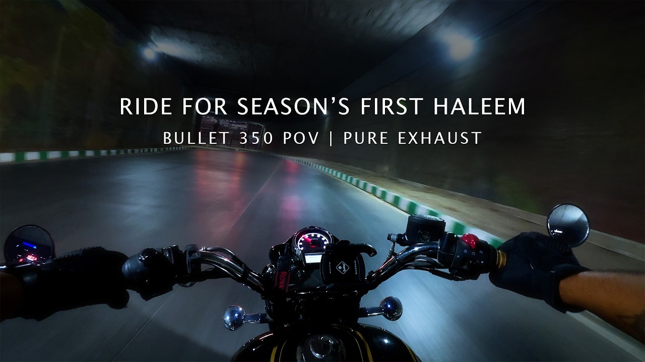 Hunting Hyderabad’s Best Haleem | Bullet 350 POV | Pista House | Raw Exhaust [4K]