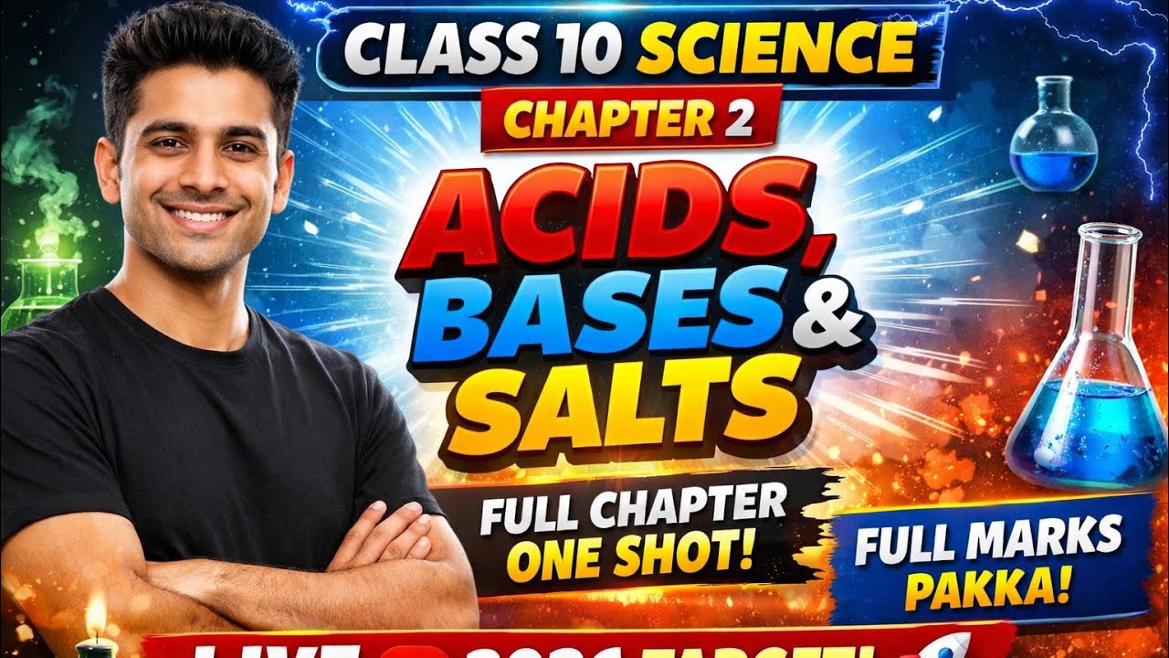 Class 10 Science Chapter 2 LIVE 🔴 | Acids Bases & Salts Full Chapter One Shot 💥 Board 2026