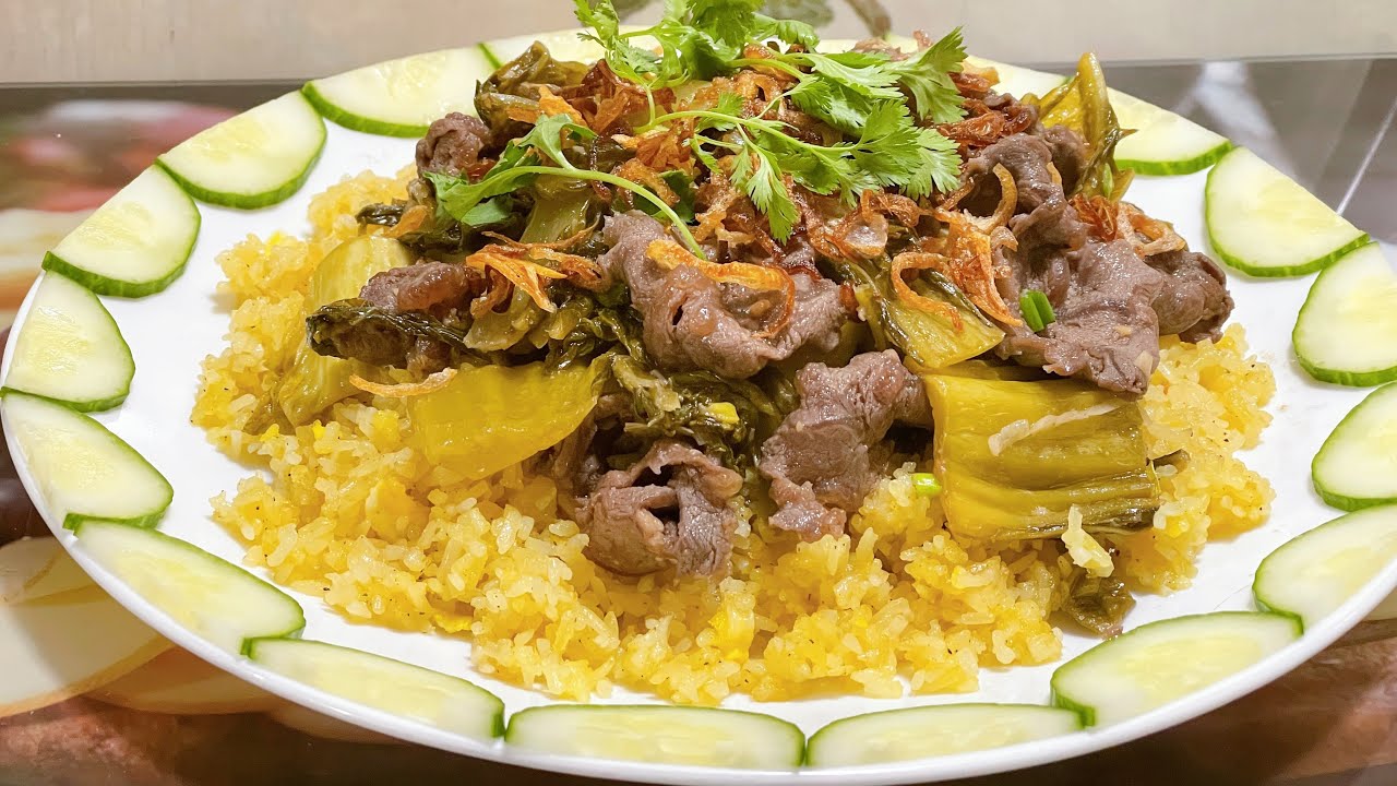 CƠM RANG DƯA BÒ đầy hấp dẫn ngon tuyệt vời của người Hà Nội