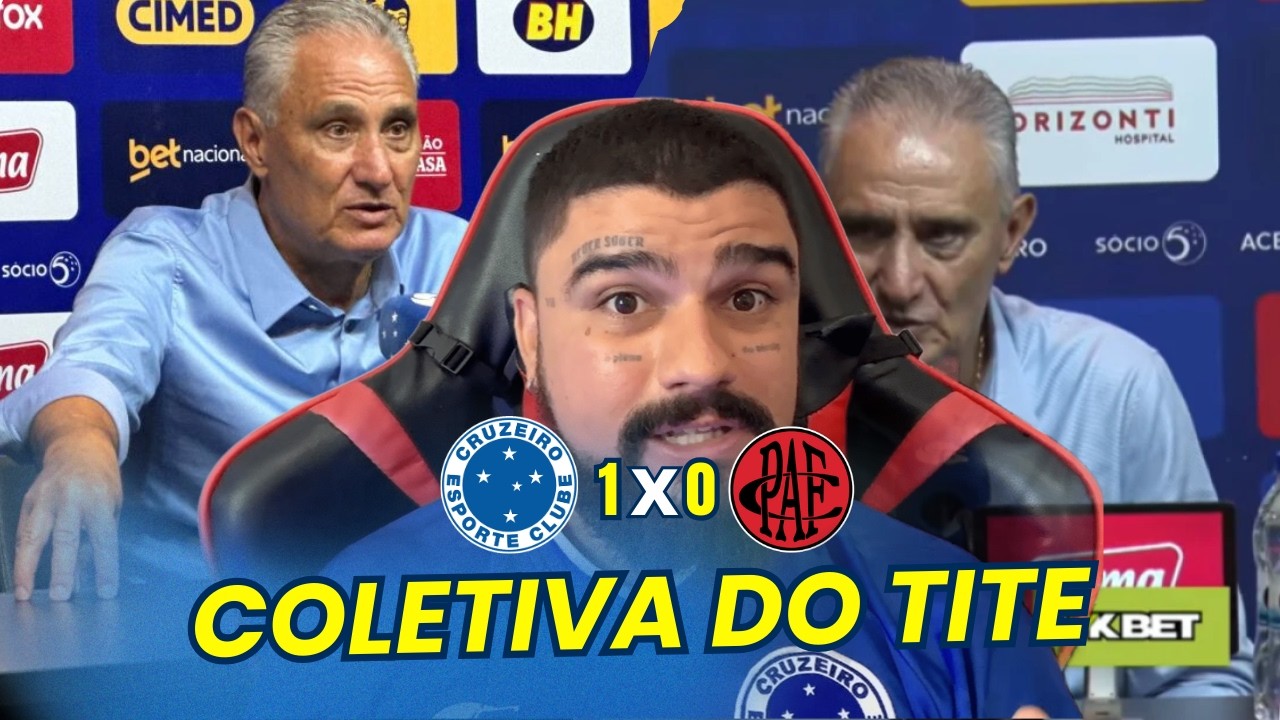 COLETIVA DO TÉCNICO TITE APÓS CRUZEIRO 1x0 POUSO ALEGRE PELO CAMPEONATO MINEIRO