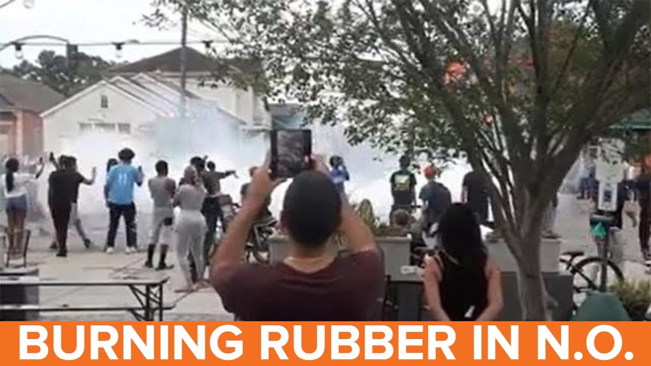 Cars burn rubber, do dangerous stunts on New Orleans streets