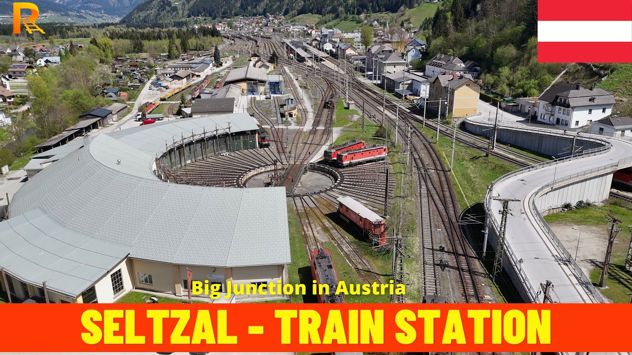 4K Selzthal Train Station: Circular Locomotive Storage & Freight Operations -A Key Austrian Rail Hub